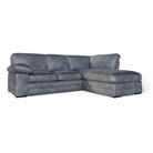 Chatham L-Shape (Right) Corner Sofa, Grey Aura Velvet