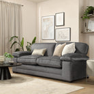 Chatham 3 Seater Sofa, Grey Aura Velvet