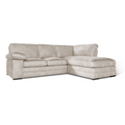 Chatham L-Shape (Right) Corner Sofa, Ivory Aura Velvet