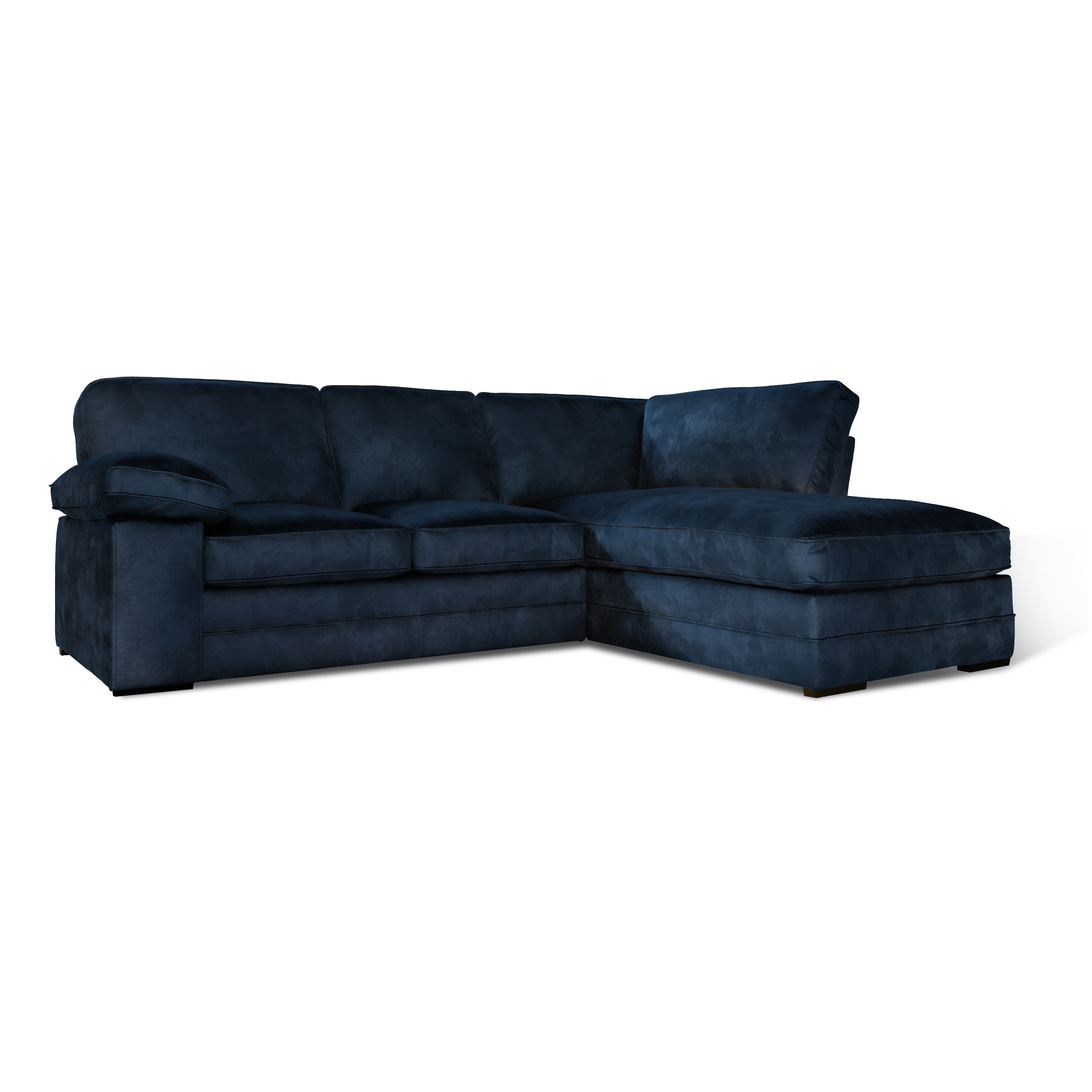 Chatham L-Shape (Right) Corner Sofa, Blue Aura Velvet