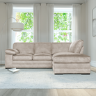 Chatham L-Shape (Right) Corner Sofa, Ivory Aura Velvet