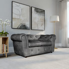 Audley 2 Seater Sofa, Grey Aura Velvet