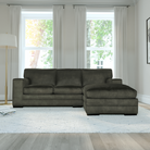 Manhattan L-Shape (Right) Corner Sofa, Moss Green Aura Velvet