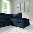 Chatham L-Shape (Right) Corner Sofa, Blue Aura Velvet