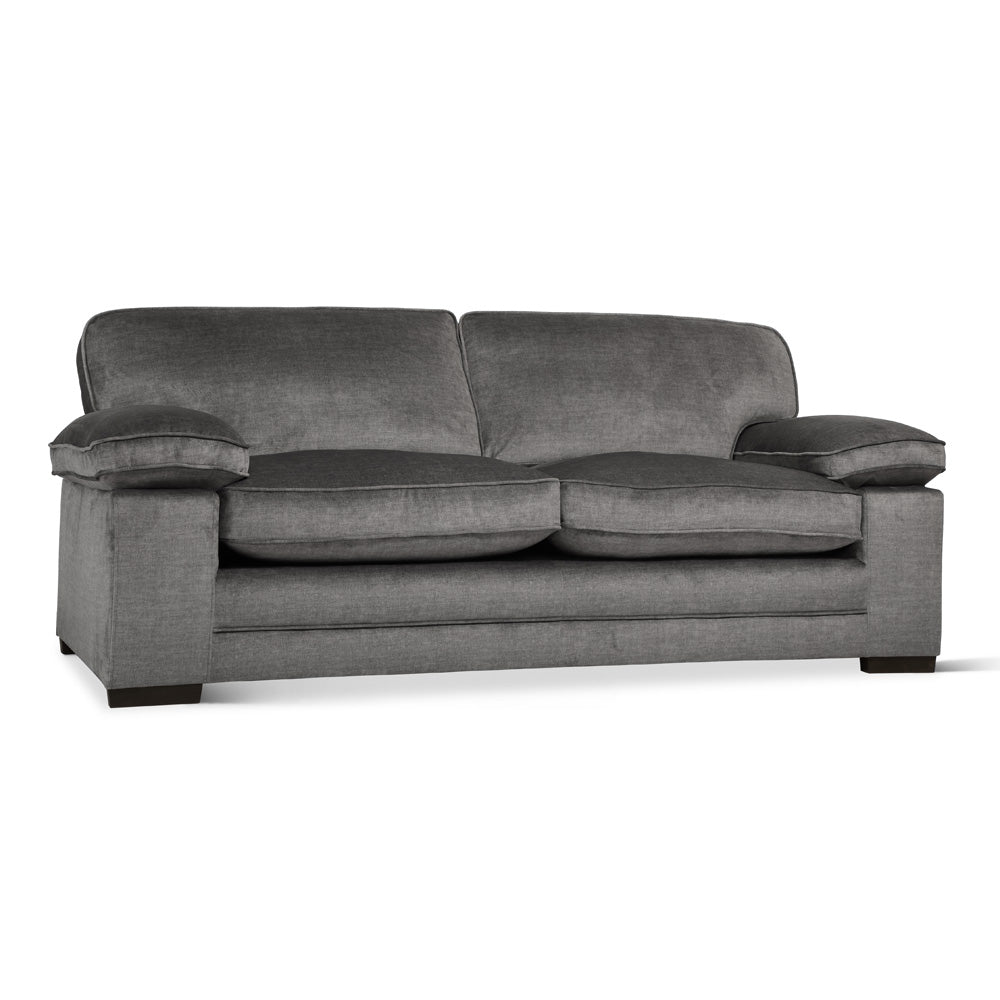 Chatham 3 Seater Sofa, Grey Aura Velvet