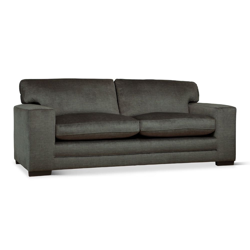 Manhattan 3 Seater Sofa, Moss Green Aura Velvet