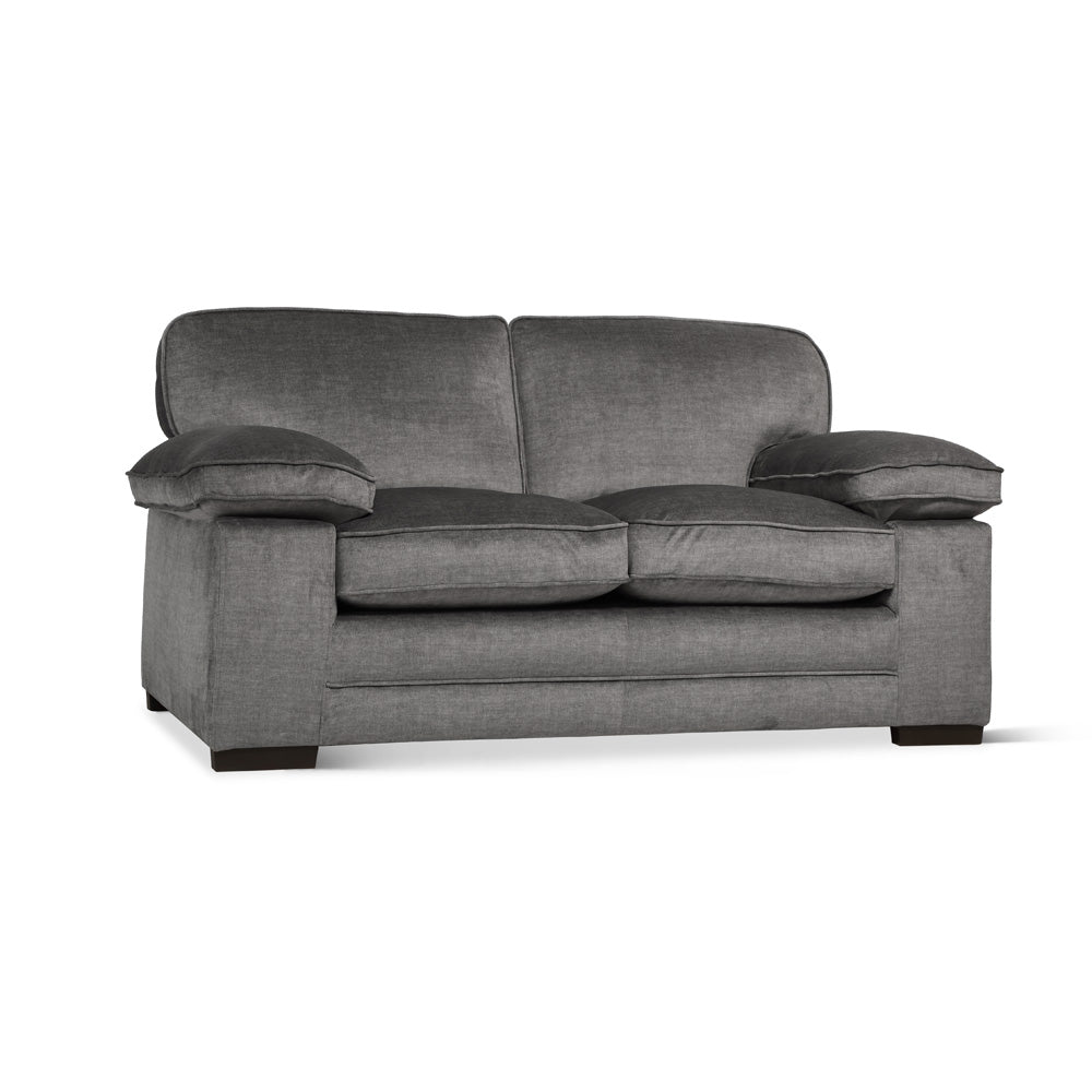 Chatham 2 Seater Sofa, Grey Aura Velvet