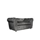 Audley 2 Seater Sofa, Grey Aura Velvet