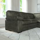 Chatham L-Shape (Right) Corner Sofa, Moss Green Aura Velvet