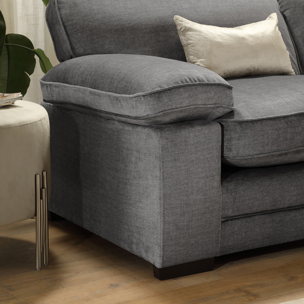 Chatham 3+2 Seater Sofa Set, Grey Aura Velvet