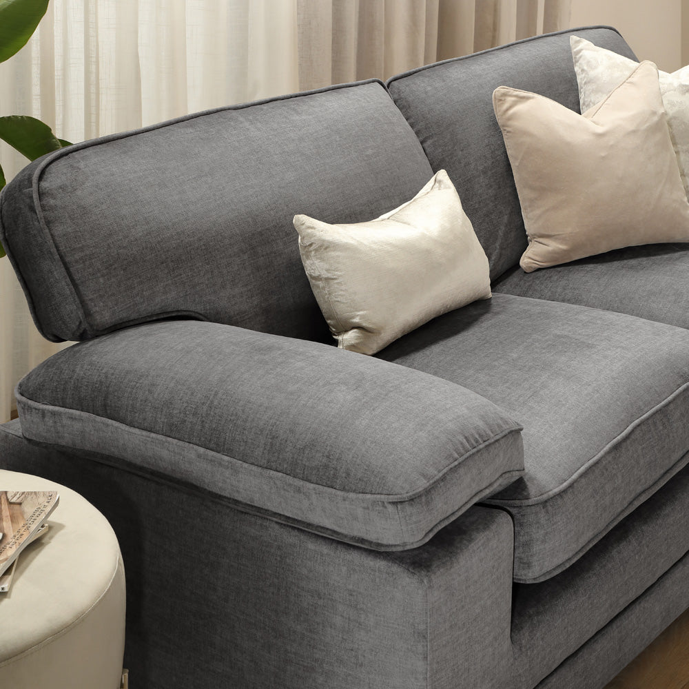 Chatham 2 Seater Sofa, Grey Aura Velvet