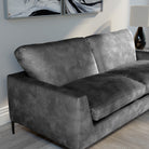 Lexi 2 Seater Sofa, Grey Aura Velvet