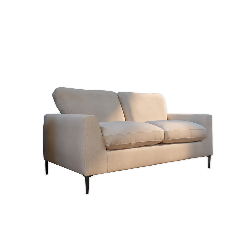 Lexi 2 Seater Sofa, Beige Fine Linen-Weave