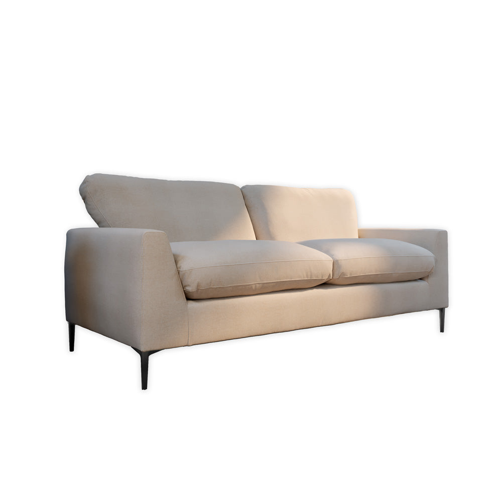 Lexi 3 Seater Sofa, Beige Fine Linen-Weave