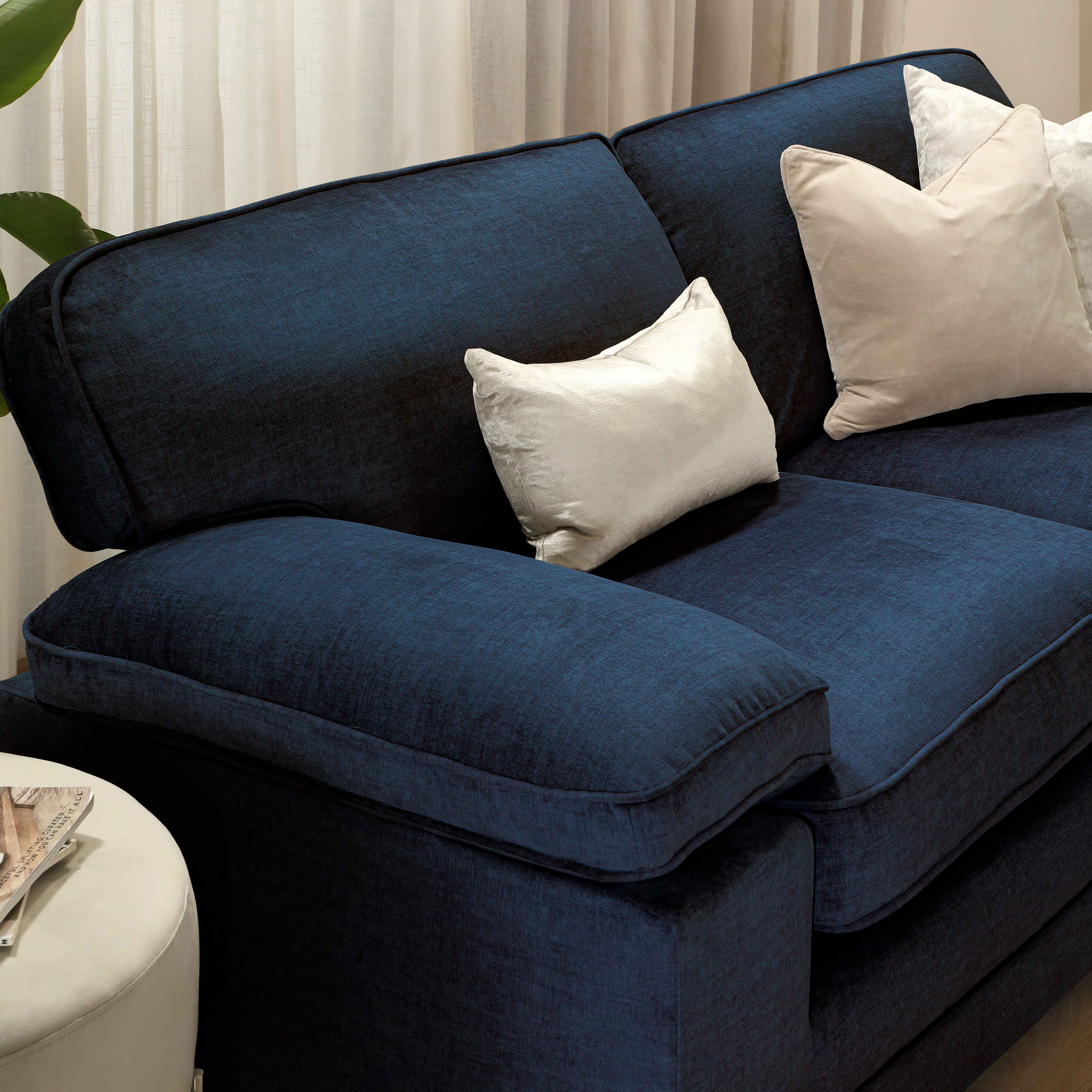 Chatham 2 Seater Sofa, Blue Aura Velvet