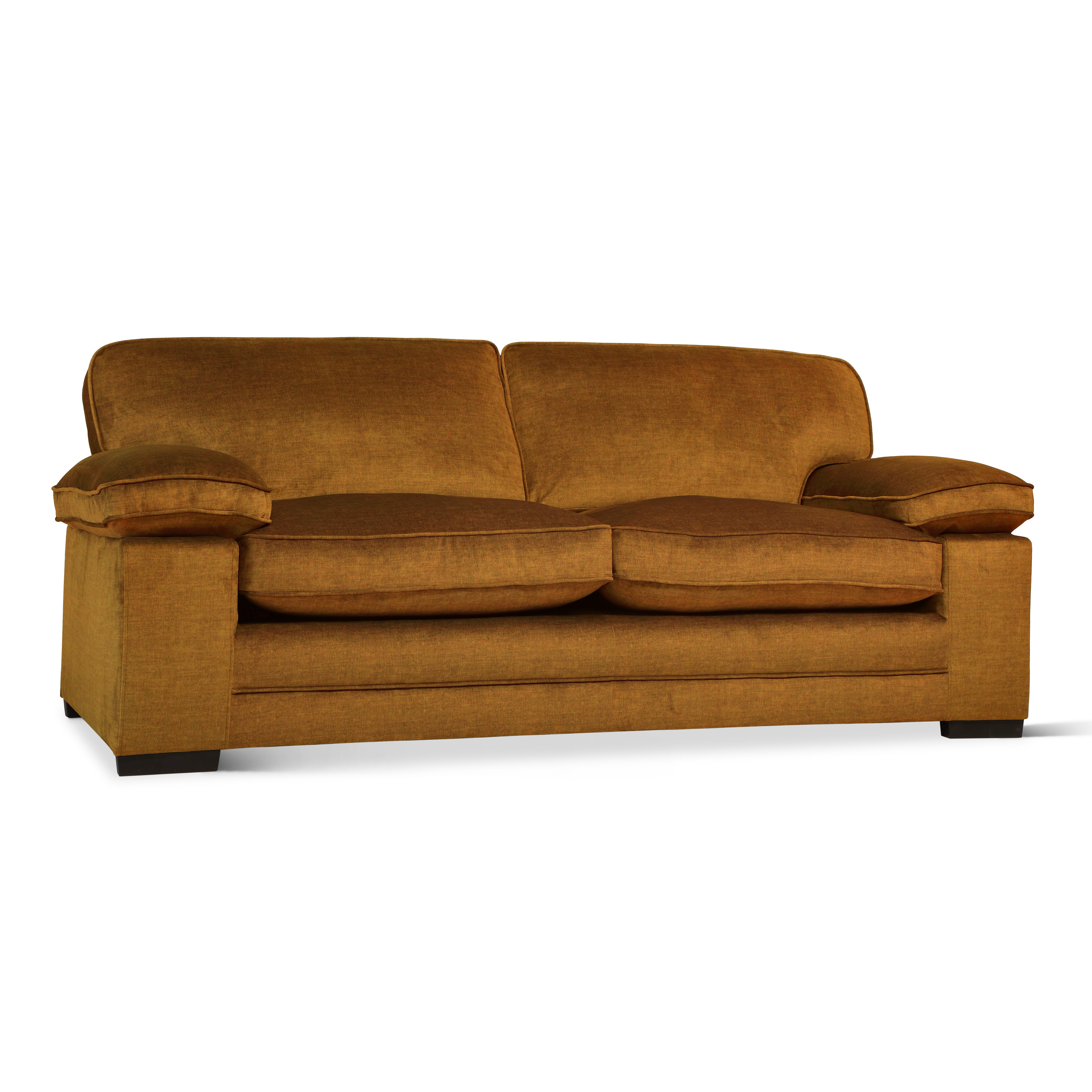 Chatham 3 Seater Sofa, Mustard Aura Velvet