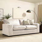 Manhattan 3 Seater Sofa, Ivory Aura Velvet