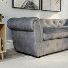 Audley 2 Seater Sofa, Grey Aura Velvet