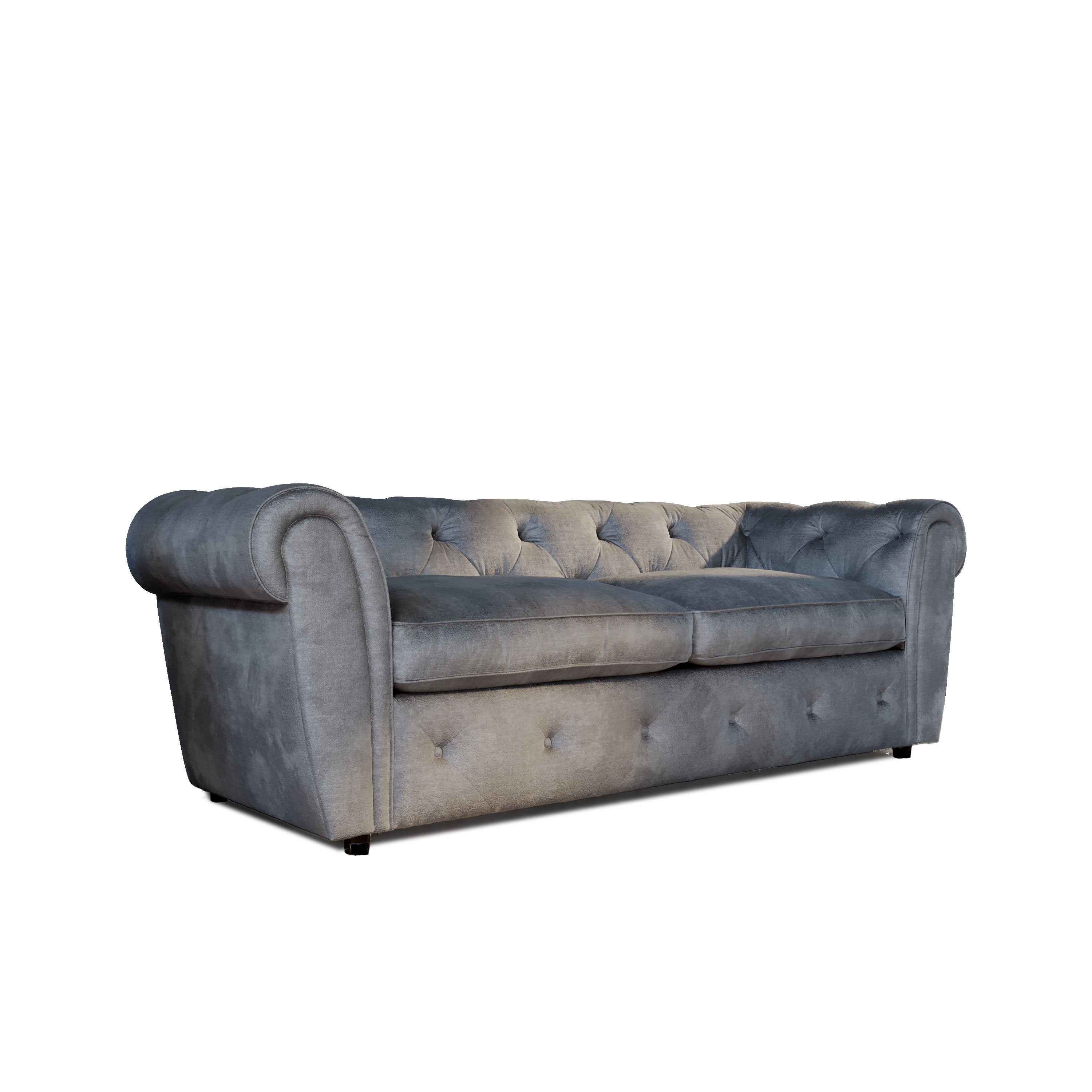 Audley 3 Seater Sofa, Grey Aura Velvet