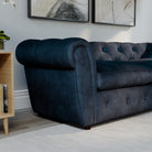 Audley 2 Seater Sofa, Blue Aura Velvet