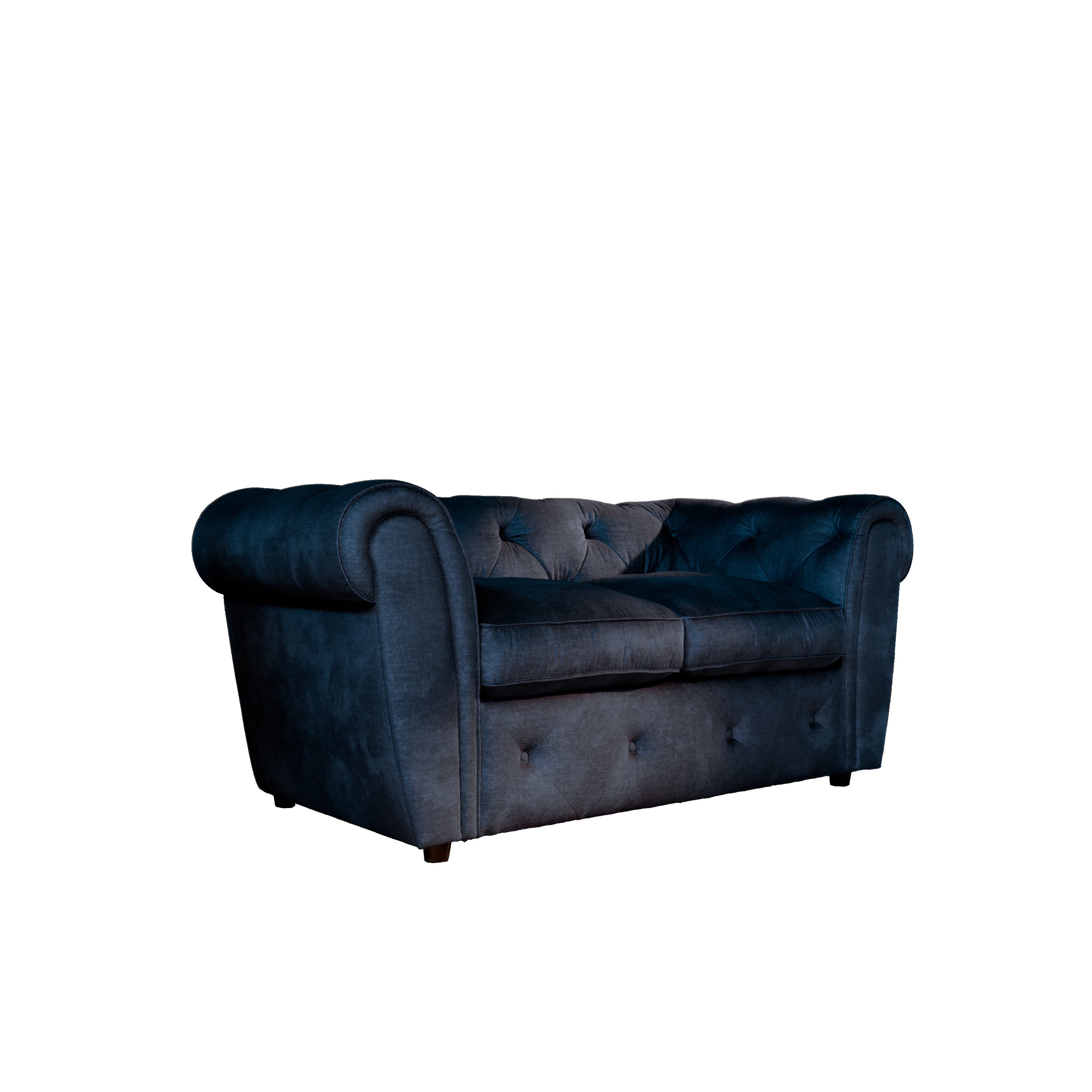 Audley 2 Seater Sofa, Blue Aura Velvet