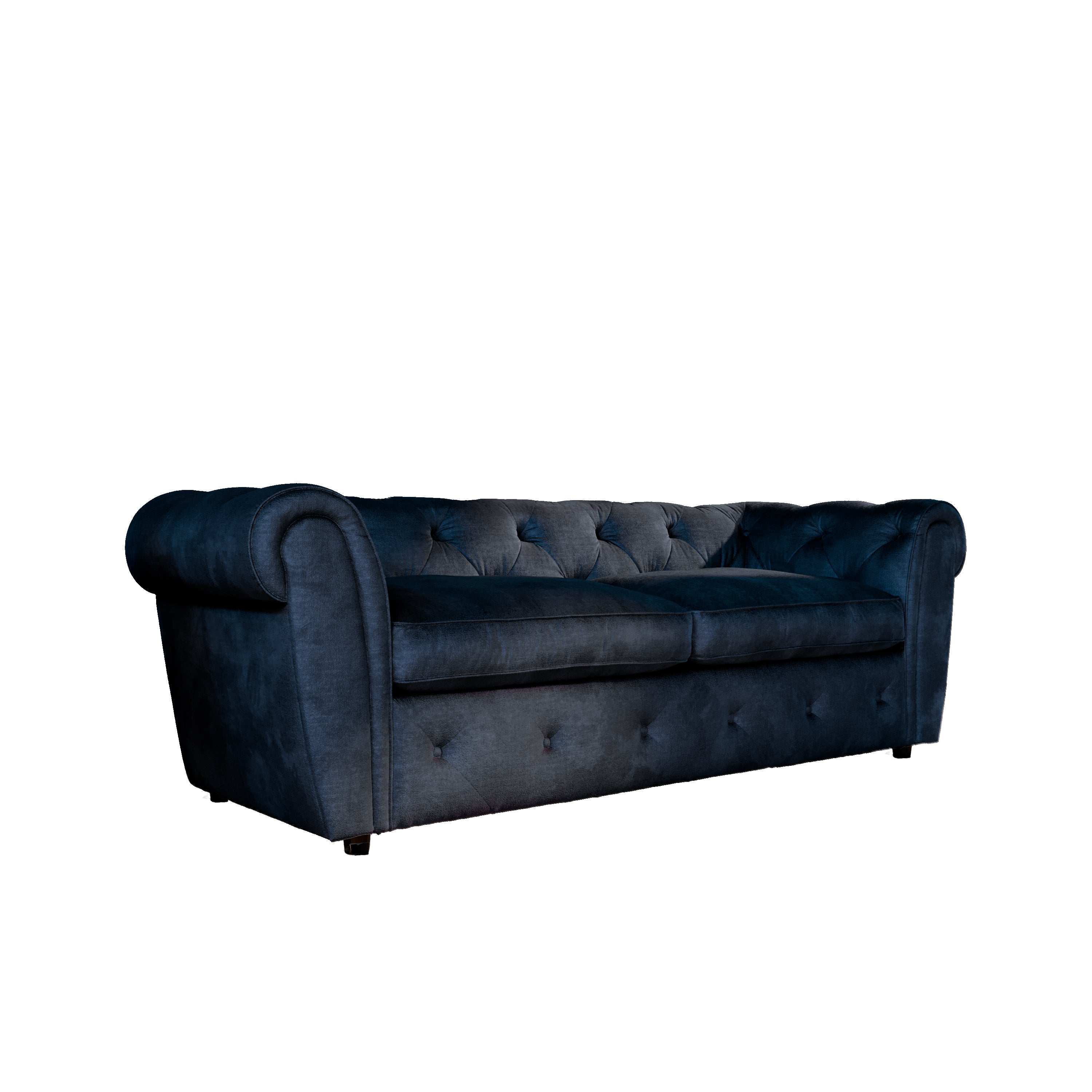 Audley 3 Seater Sofa, Blue Aura Velvet