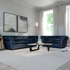 Audley 3+2 Seater Sofa Set, Blue Aura Velvet