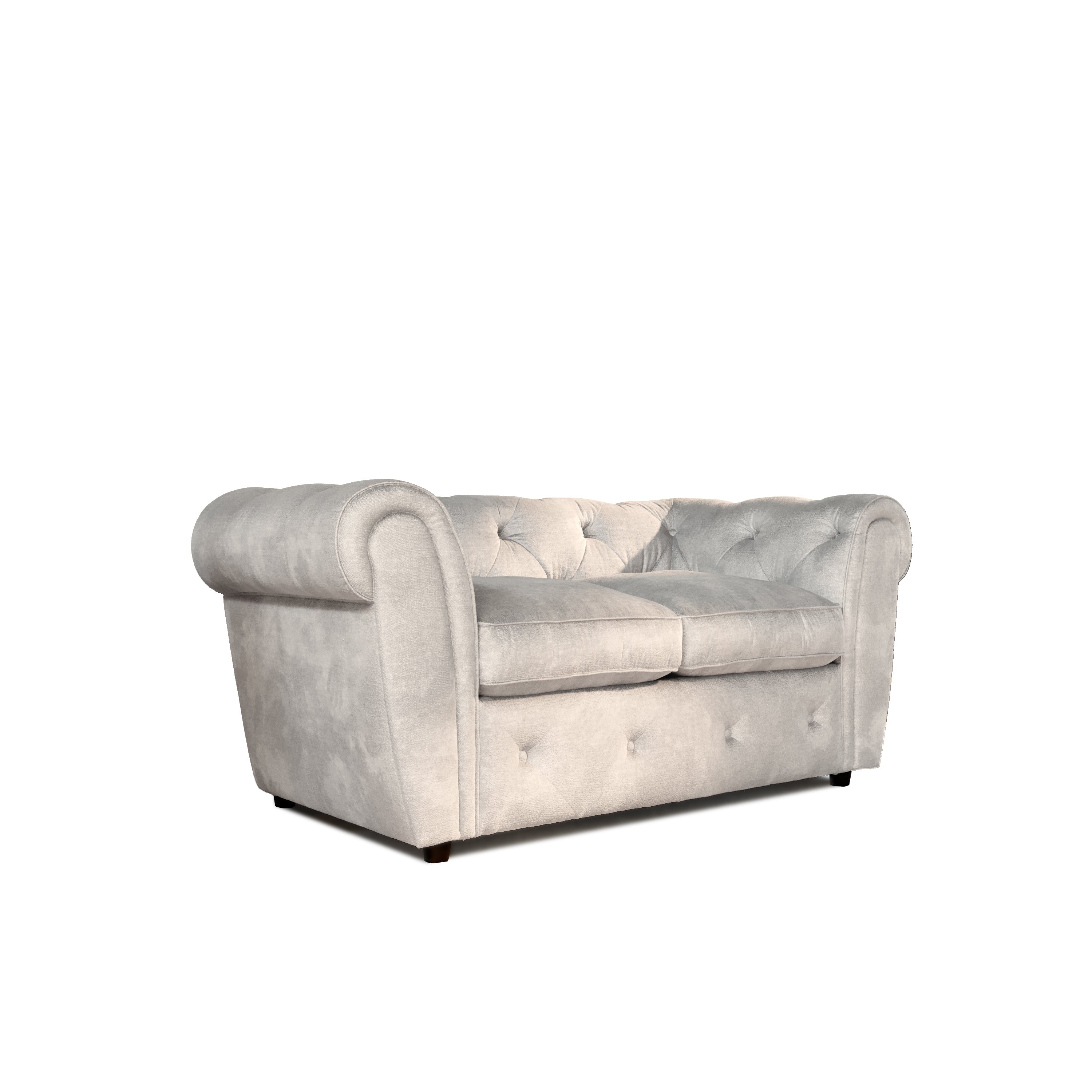 Audley 2 Seater Sofa, Ivory Aura Velvet