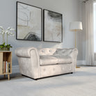 Audley 2 Seater Sofa, Ivory Aura Velvet