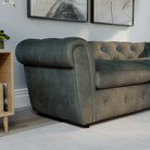 Audley 2 Seater Sofa, Moss Green Aura Velvet