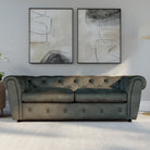 Audley 3 Seater Sofa, Moss Green Aura Velvet