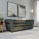 Audley 3 Seater Sofa, Moss Green Aura Velvet