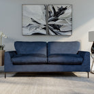 Lexi 3 Seater Sofa, Blue Aura Velvet