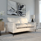 Lexi 2 Seater Sofa, Ivory Aura Velvet