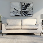 Lexi 3 Seater Sofa, Ivory Aura Velvet