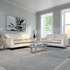 Lexi 3+2 Seater Sofa Set, Ivory Aura Velvet