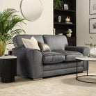 Burford 2 Seater Sofa, Grey Aura Velvet