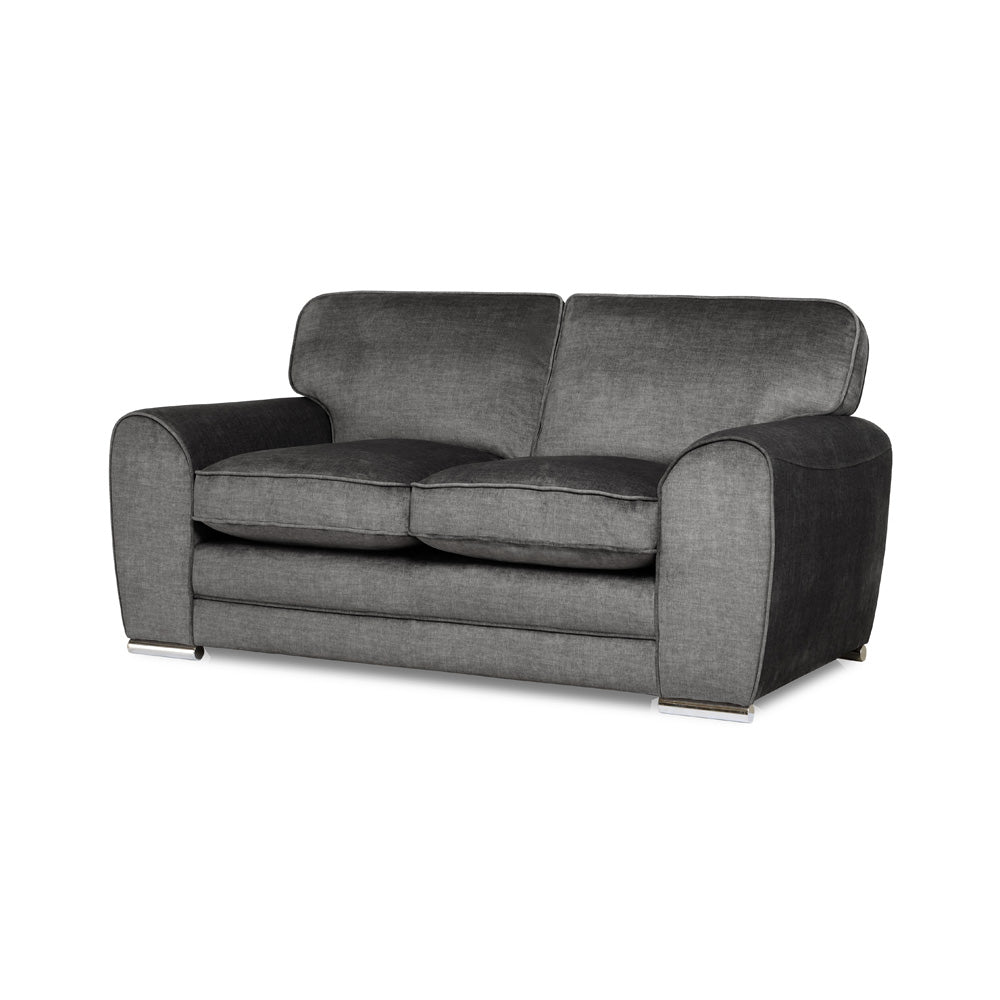 Burford 2 Seater Sofa, Grey Aura Velvet