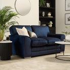 Burford 2 Seater Sofa, Blue Aura Velvet