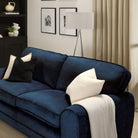 Burford 2 Seater Sofa, Blue Aura Velvet