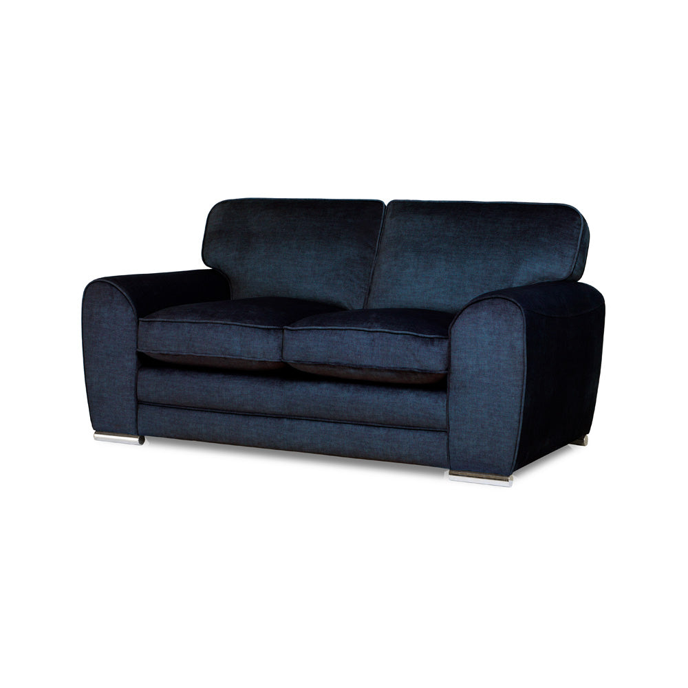 Burford 2 Seater Sofa, Blue Aura Velvet