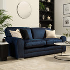 Burford 3 Seater Sofa, Blue Aura Velvet