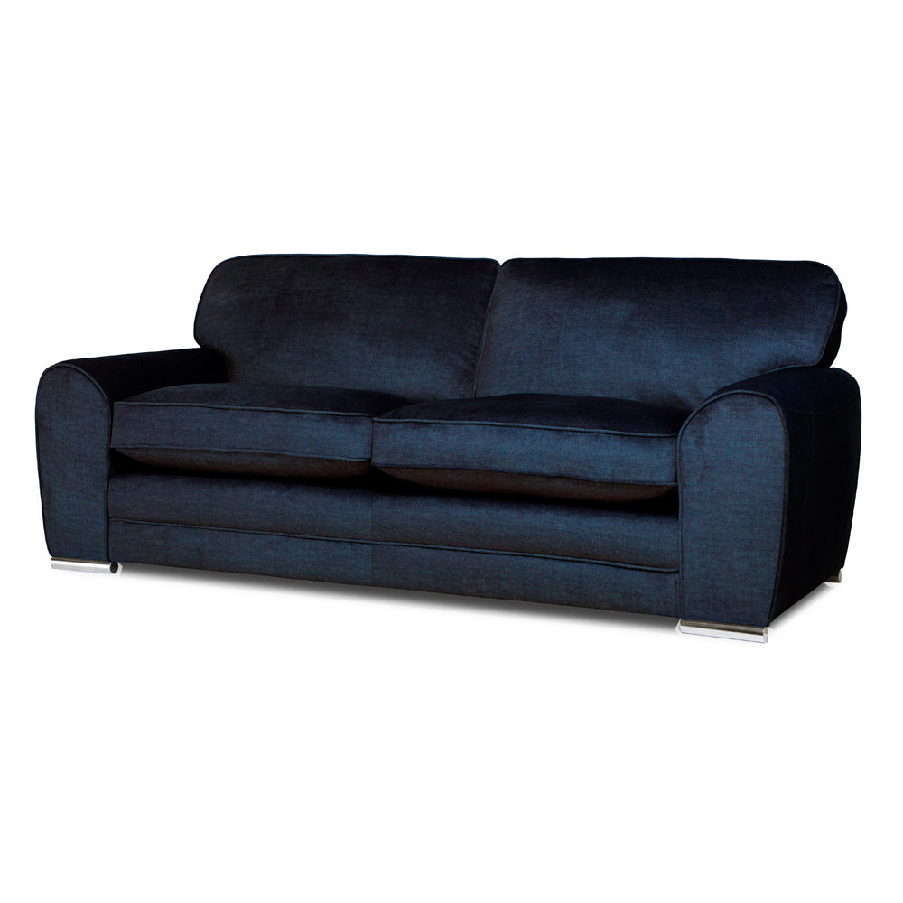 Burford 3 Seater Sofa, Blue Aura Velvet