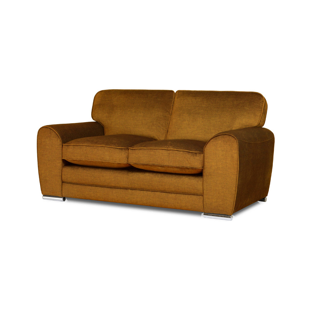 Burford 2 Seater Sofa, Mustard Aura Velvet