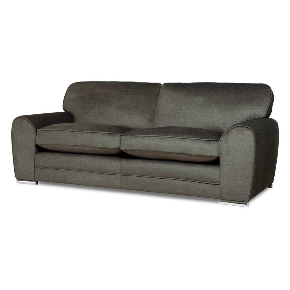 Burford 3 Seater Sofa, Moss Green Aura Velvet