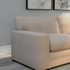 Manhattan 3 Seater Sofa, Beige Fine Linen-Weave