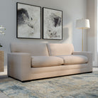 Manhattan 3 Seater Sofa, Beige Fine Linen-Weave