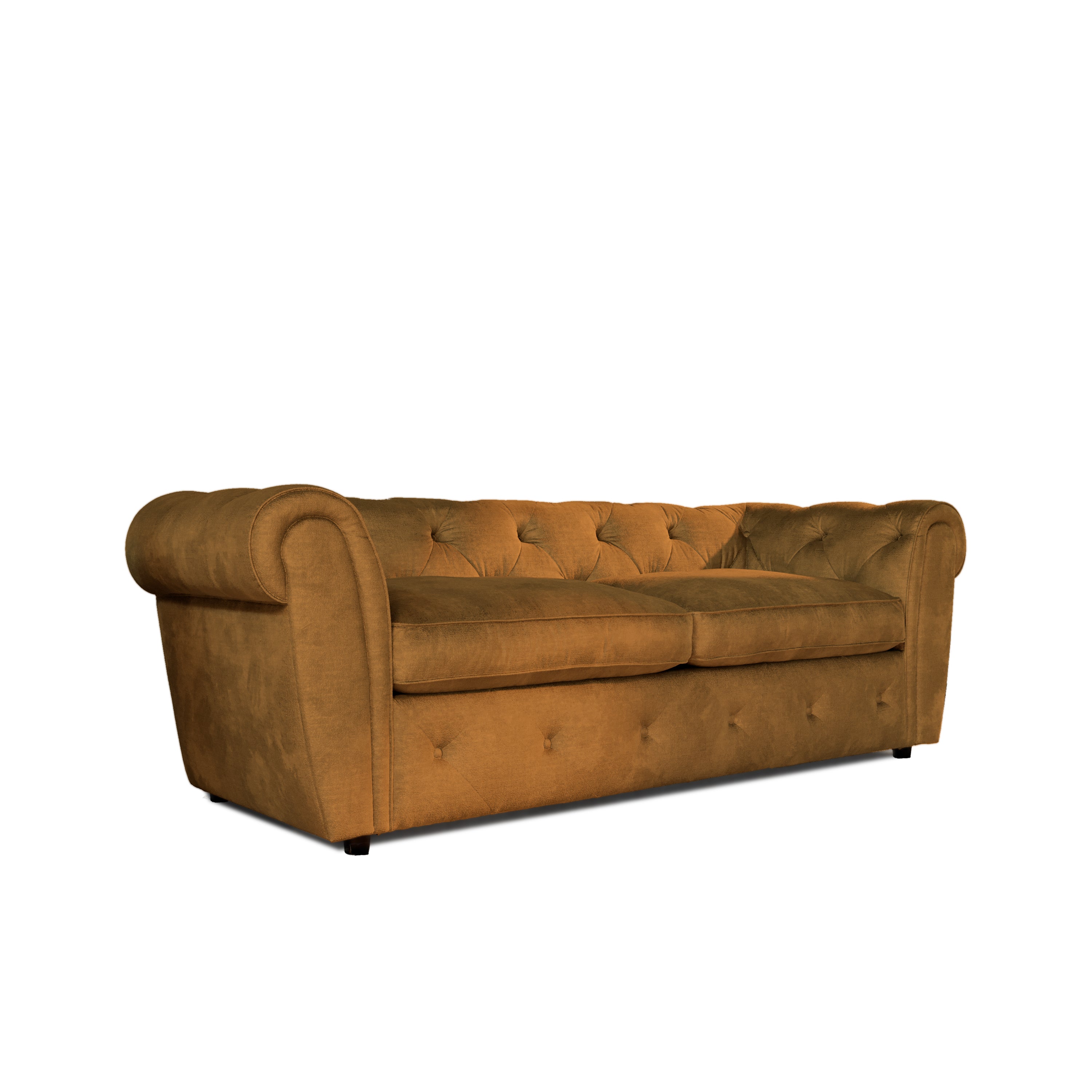 Audley 3 Seater Sofa, Mustard Aura Velvet