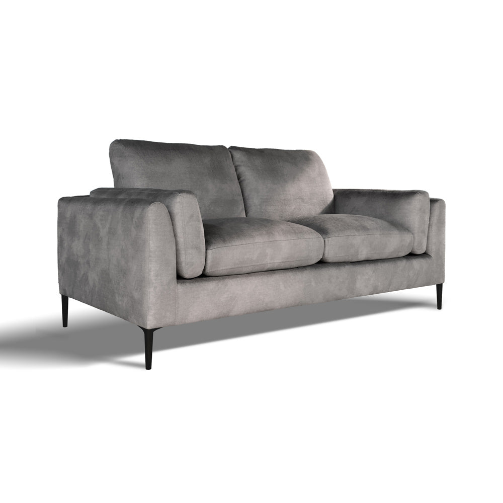 Lucia 2 Seater Sofa, Grey Aura Velvet