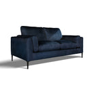 Lucia 2 Seater Sofa, Blue Aura Velvet